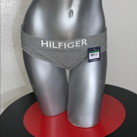 TOMMY HILFIGER HEATHER GRAY SPARKLE HIPSTER PANTY SIZE LARGE - Picture 2 of 7